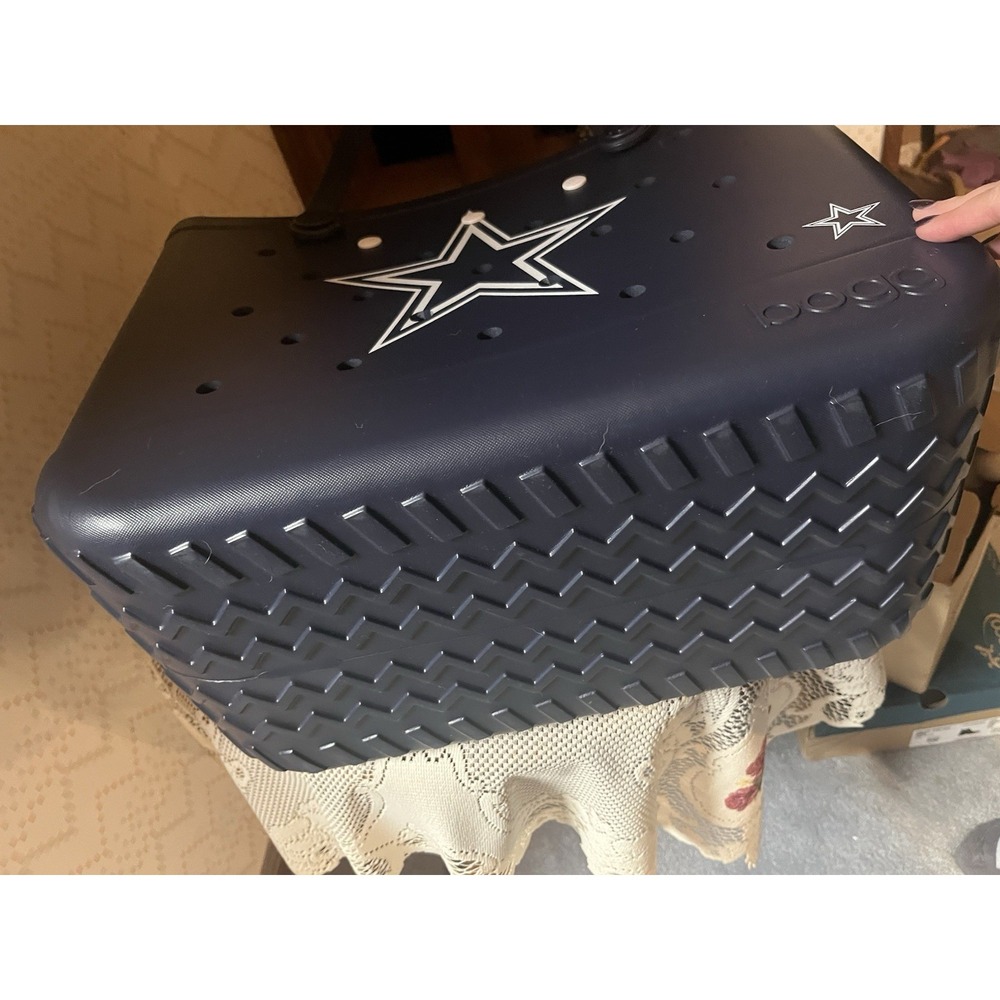 NFL Dallas Cowboys Original Bogg Bag Large Plastic Tote Bag With Accessory Bags - Picture 5 of 5